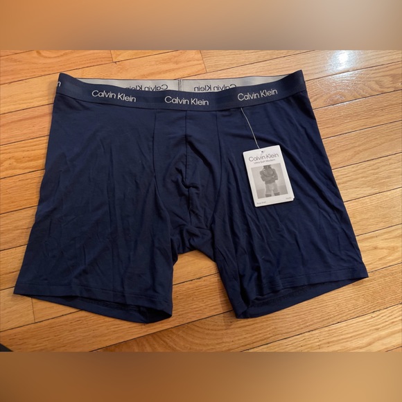 NWT Calvin Klein Modal Stretch Navy Ultra Soft Modern Boxer Brief Men’s XL - Picture 2 of 5